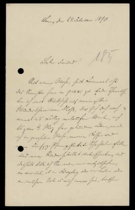 Nr. 3: Brief von Hermann Minkowski an Adolf Hurwitz, Bonn, 24.2.1890