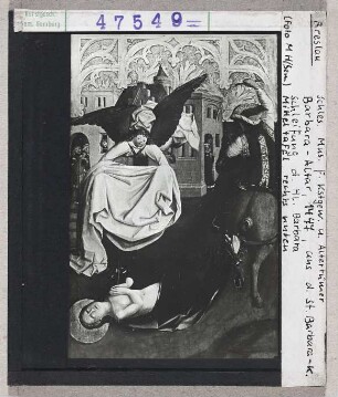 Breslau, Breslau, Schlesisches Museum für Kunstgewerbe und Altertum: Barbara-Altar aus St. Barbara, Mitteltafel rechts unten: Schleifung der Heiligen Barbara