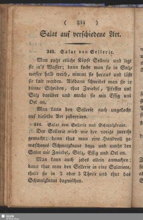 Salat auf verschiedene Art