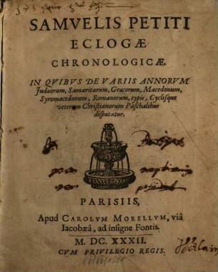 Eclogae chronologicae