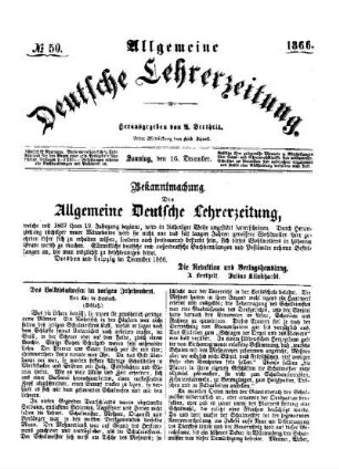 Das Volksschulwesen im vorigen Jahrhundert