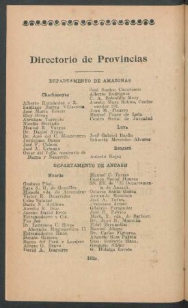 Directorio de Provincias