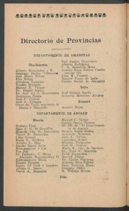 Directorio de Provincias