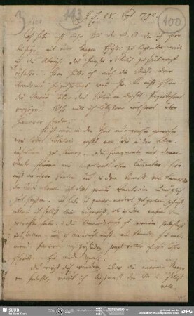 Eigenh. Brief von Gottfried August Bürger an August Wilhelm von Schlegel, Göttingen, 28.09.1792