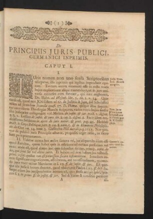 De Principiis Juris Publici, Germanici Inprimis.