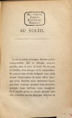 Au soleil