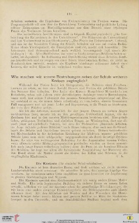 4: Die Kastanie : (für einfache Schulverhältnisse)