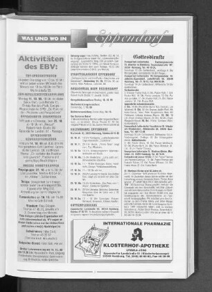 Aktivitäten des EBV: