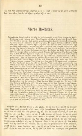 Vierde hoofdstuk. Soesoehoeman Tagalwangi in 1670 in zijn plaats gesteld, wiens leven beschreven wordt. ...
