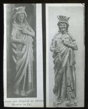 Statue vom Südportal der Stiftskirche in Wimpfen, Statue in Reutlingen