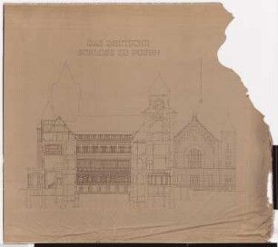 Schloss Posen, Posen Umbau: Schnitt 1:100
