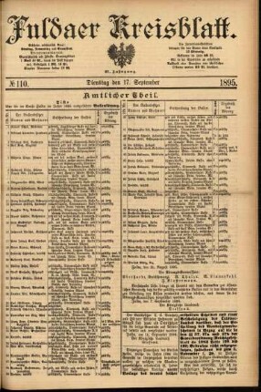 Ausgabe vom Dienstag, den 17. September 1895.