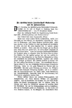 Die christlich-soziale Arbeiterschaft Oesterreichs und die Bodenreform
