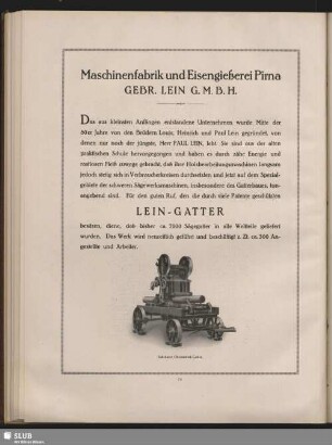 Maschinenfabrik und Eisengießerei Pirna Gebr. Lein G.m.b.H.
