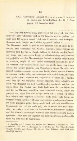 LXX. Gouverneur Generaal (Antonio van Diemen) en Raden aan Bewindhebbers der O. I. Compagnie, 28 December 1636