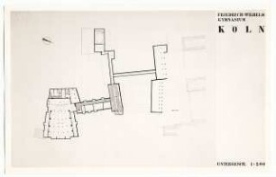 Friedrich-Wilhelm-Gymnasium, Köln: Grundriss Untergeschoss 1:200