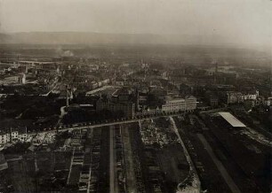 Luftbildaufnahmen von Karlsruhe. Oststadt - Brauerei Höpfner an der Haid- und Neustraße