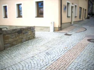 Stadtbefestigung (Stadttor)-(ehemaliges - abgebrochen 19 Jh) Spitaltor-Standort im Straßenverlauf