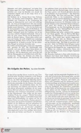 50: Die Aufgabe des Malers