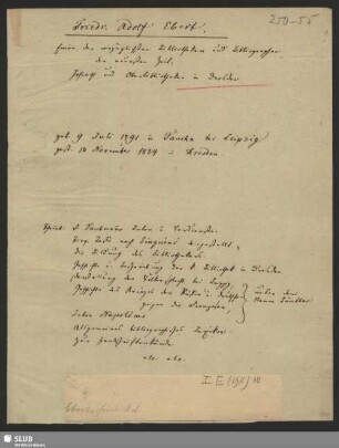 Nr. 250-255. Ebert, Friedrich Adolf