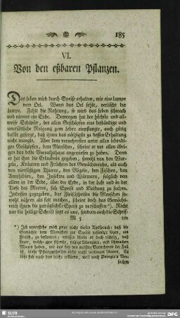 VI. Von den eßbaren Pflanzen