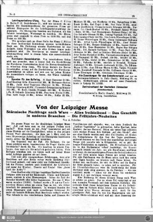 Von der Leipziger Messe