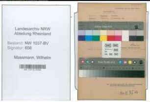 Entnazifizierung Wilhelm Massmann , geb. 11.09.1890 (Landwirt)