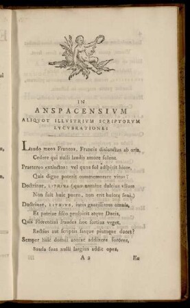 In Anspacensium Aliquot Illustrium Scriptorum Lucubratione