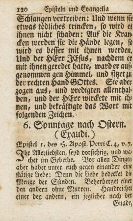 6. Sonntage nach Ostern. (Exaudi.)