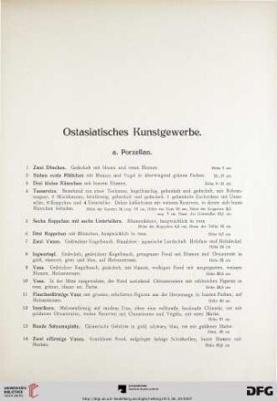 Ostasiatisches Kunstgewerbe (Nr. 1-115)
