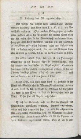 §. 6. II. Anfang der Gütergemeinschaft.