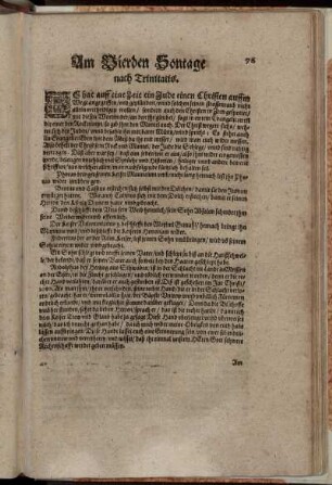 Am Vierden Sontage nach Trinitatis