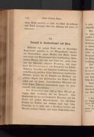 VI. Ankunft in Konstantinopel und Pera.