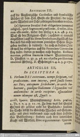Articulus III. De Scriptura S.