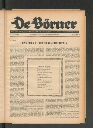 Unseren Toten zum Gedächtnis