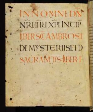 De mysteriis, De sacramentis, De officiis [u.a.] - Staatsbibliothek Bamberg Msc.Patr.4