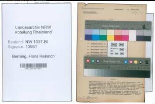 Entnazifizierung Hans Heinrich Berning , geb. 05.01.1909 (Prokurist)