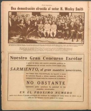 Una demostración ofrecida al señor H. Wesley Smith [Fotografía]