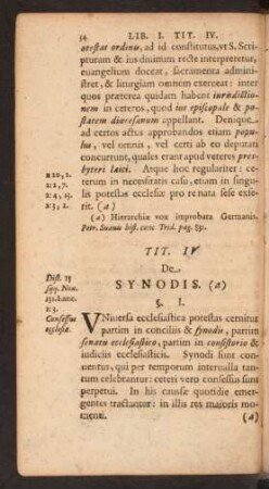 Tit. IV De Synodis.