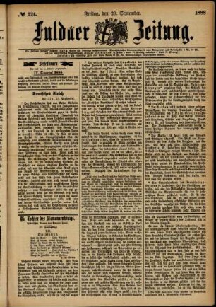 Ausgabe vom Freitag, den 28. September 1888.