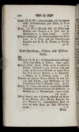 Erdbeschreibung, Länder- und Völkerkunde.