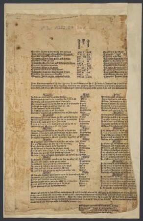 Almanach auf das Jahr 1484