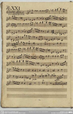 21. Anonymus, Contredanses, B-Dur