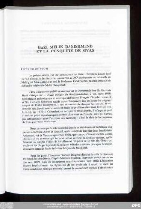 Gazi Melik Danishmend Et La Conquête De Sivas