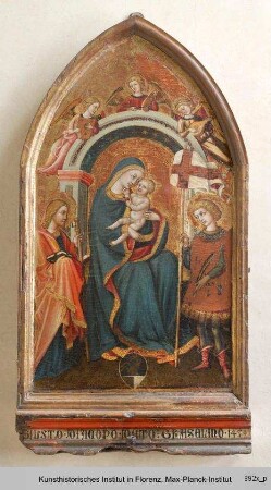 Thronende Madonna zwischen den Heiligen Jakobus Major und Viktor
