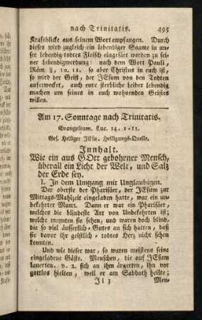 495-505, Am 17. Sonntage nach Trinitatis.