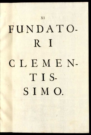 Fundatori Clementissimo.