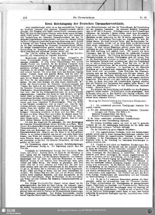 Erste Reichstagung der Deutschen Uhrmacherverbände