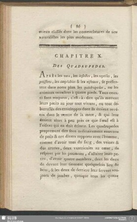 Chapitre X. Des Quadrupedes
