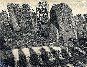 Jassinja (Ukraine). Grabmale auf einem jüdischen Friedhof